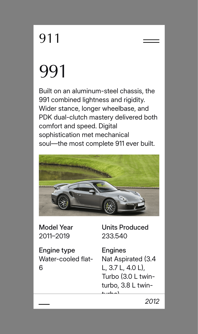 Porsche 911 991 generation