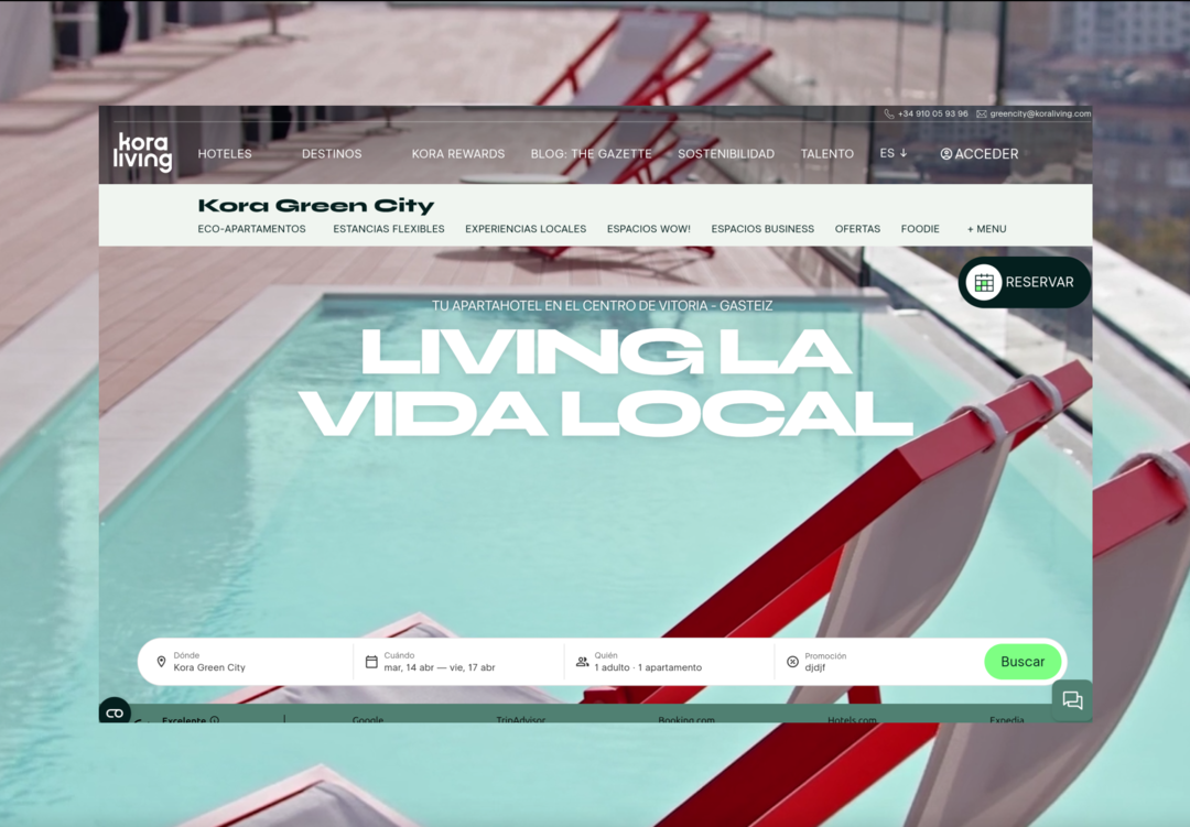 Kora green city landing page